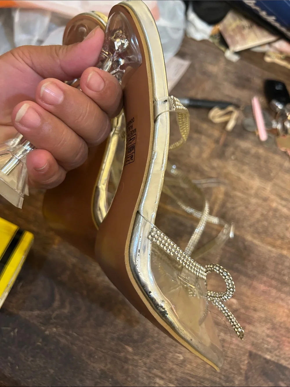 So Me Silver Pointed Toe Rhinestone Bow Slingback Heels